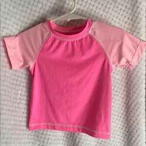 OP Bright Pink Rashguard Swim Shirt